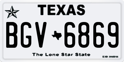 TX license plate BGV6869