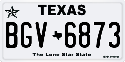 TX license plate BGV6873
