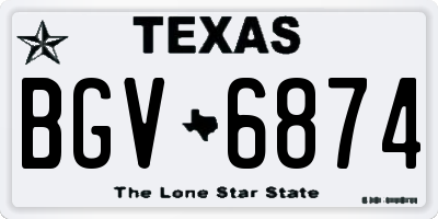 TX license plate BGV6874