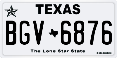 TX license plate BGV6876