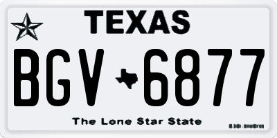 TX license plate BGV6877