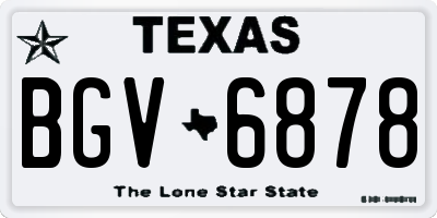 TX license plate BGV6878