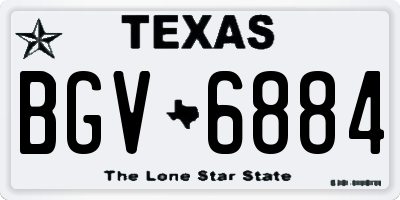 TX license plate BGV6884