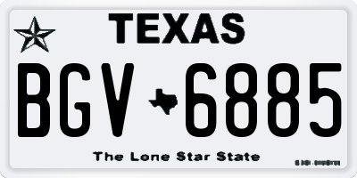 TX license plate BGV6885