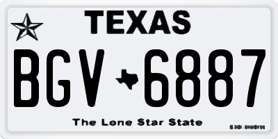 TX license plate BGV6887
