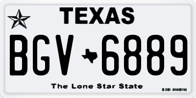 TX license plate BGV6889