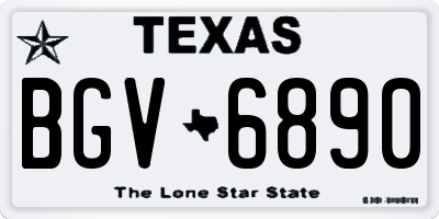 TX license plate BGV6890