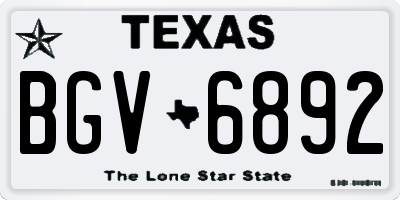 TX license plate BGV6892
