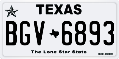 TX license plate BGV6893