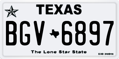 TX license plate BGV6897