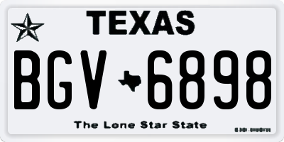 TX license plate BGV6898