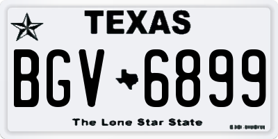 TX license plate BGV6899
