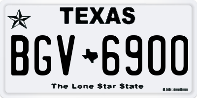TX license plate BGV6900