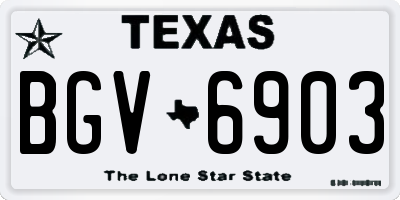 TX license plate BGV6903
