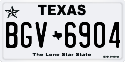 TX license plate BGV6904