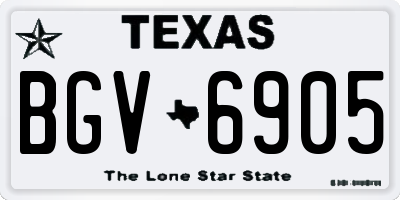 TX license plate BGV6905