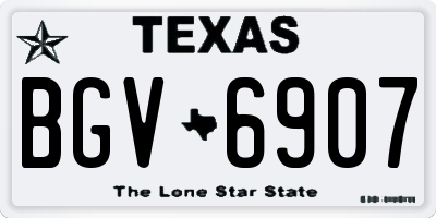 TX license plate BGV6907