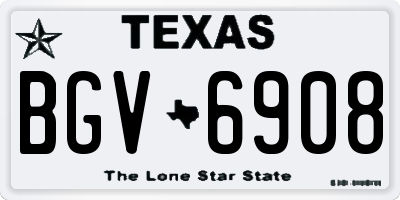 TX license plate BGV6908