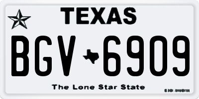 TX license plate BGV6909
