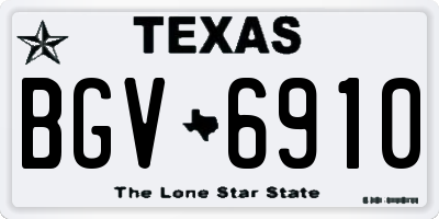 TX license plate BGV6910