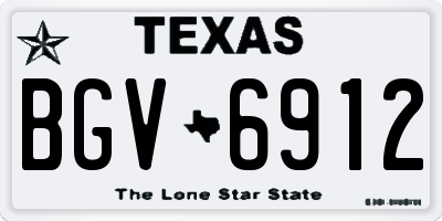 TX license plate BGV6912