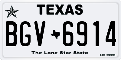 TX license plate BGV6914