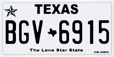 TX license plate BGV6915