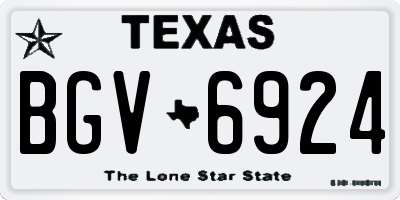 TX license plate BGV6924