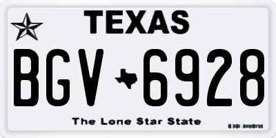 TX license plate BGV6928
