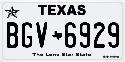 TX license plate BGV6929