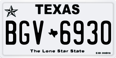 TX license plate BGV6930