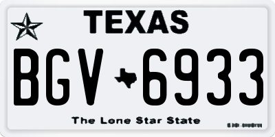 TX license plate BGV6933