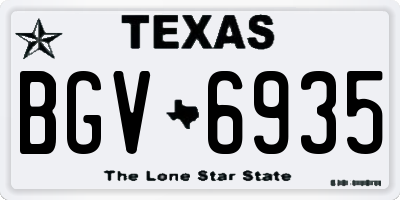 TX license plate BGV6935