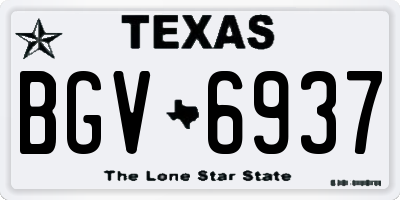 TX license plate BGV6937
