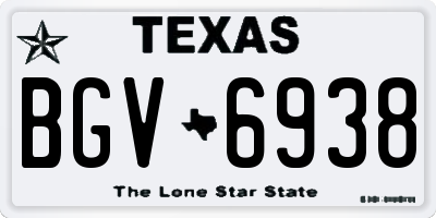 TX license plate BGV6938