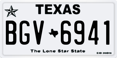 TX license plate BGV6941