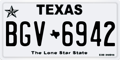 TX license plate BGV6942