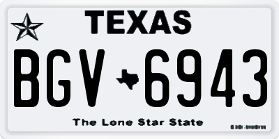 TX license plate BGV6943
