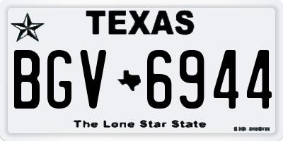 TX license plate BGV6944