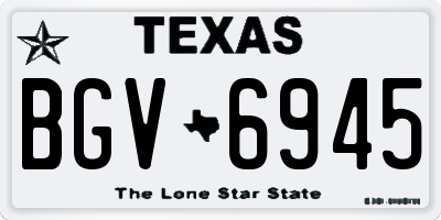 TX license plate BGV6945