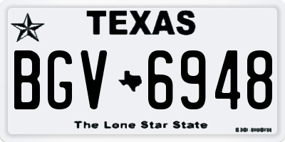 TX license plate BGV6948
