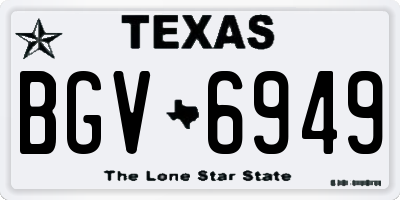 TX license plate BGV6949