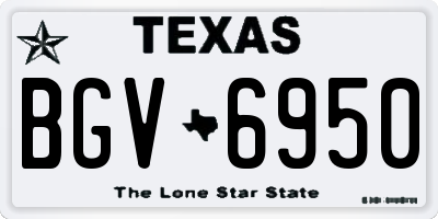 TX license plate BGV6950