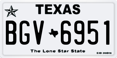 TX license plate BGV6951