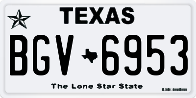 TX license plate BGV6953