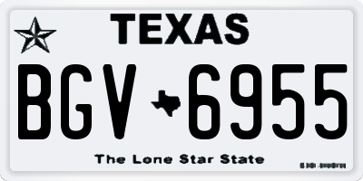 TX license plate BGV6955