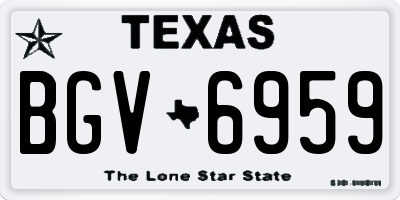 TX license plate BGV6959