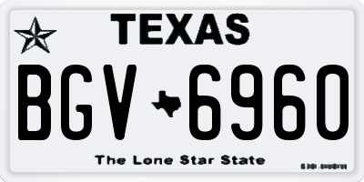 TX license plate BGV6960