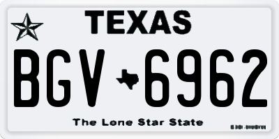 TX license plate BGV6962