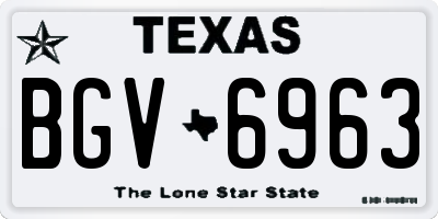 TX license plate BGV6963